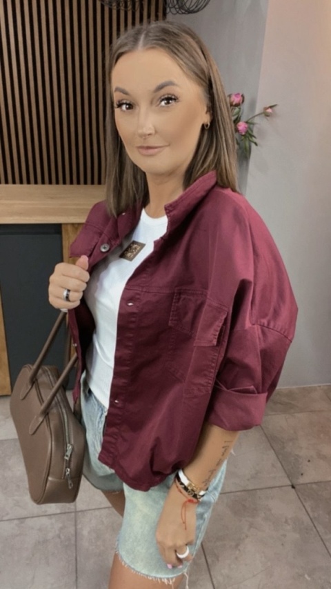 Katana Oversize z gumkami Burgund Katana Oversize z gumkami Burgund