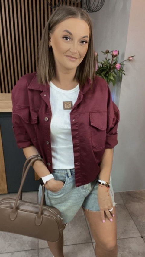 Katana Oversize z gumkami Burgund Katana Oversize z gumkami Burgund