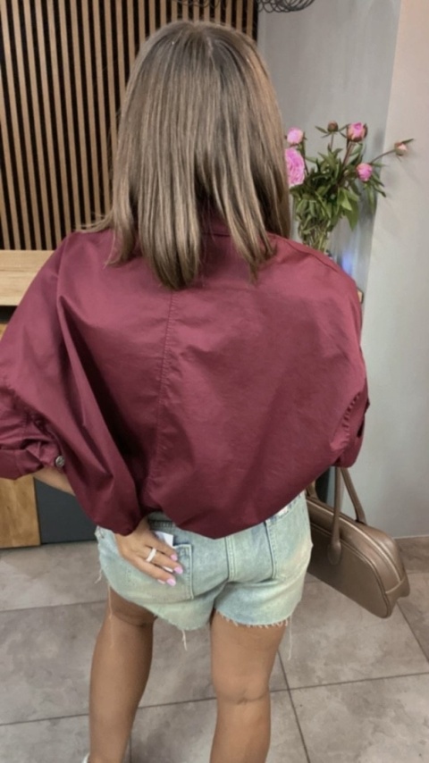 Katana Oversize z gumkami Burgund Katana Oversize z gumkami Burgund