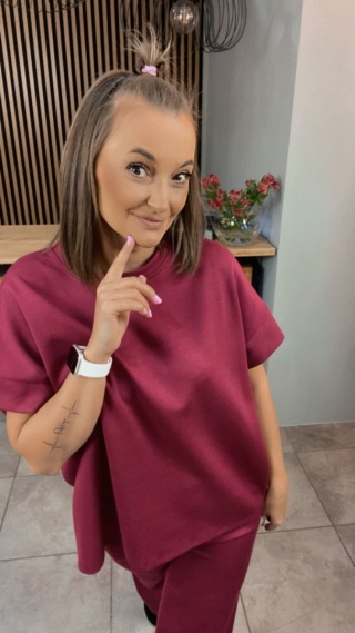 Komplet I Life Bordowy