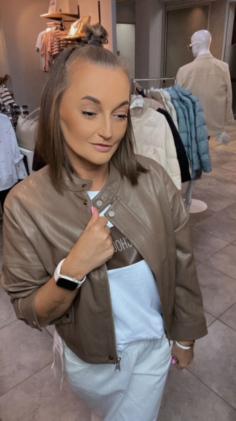 Kurtka z eko skóry Stójka z napą Fango Kurtka z eko skóry Stójka z napą Fango