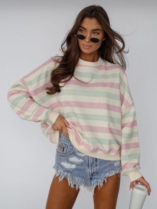 Bluza w paski miętowe Lenoshka