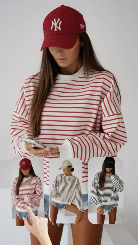 Bluza w paski czerwone Lenoshka Bluza w paski czerwone Lenoshka