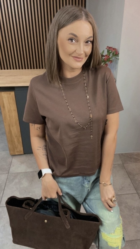 T-shirt MYSTAR Czekoladowy T-shirt MYSTAR Czekoladowy