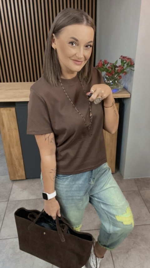 T-shirt MYSTAR Czekoladowy T-shirt MYSTAR Czekoladowy