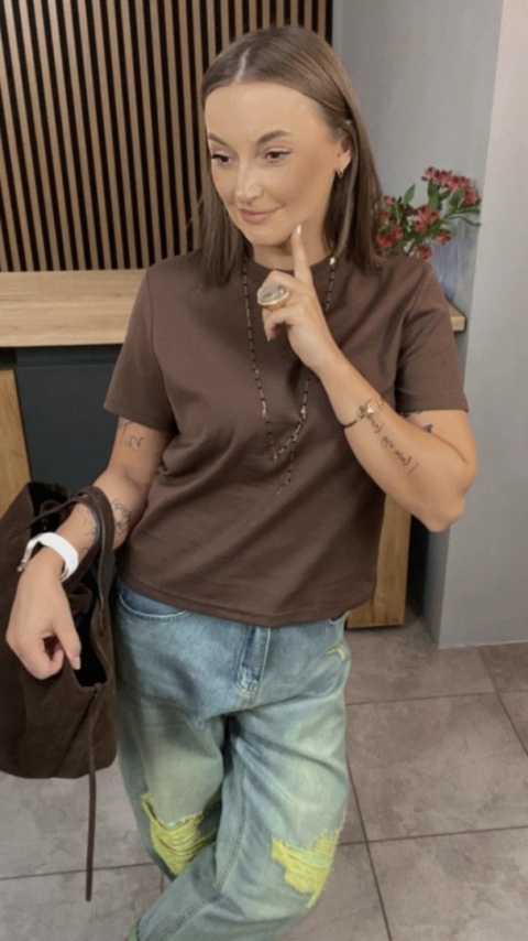 T-shirt MYSTAR Czekoladowy T-shirt MYSTAR Czekoladowy