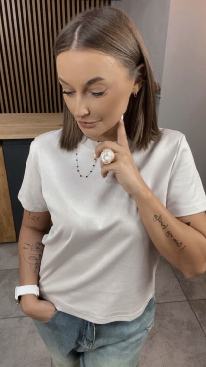 T-shirt MYSTAR Beżowy