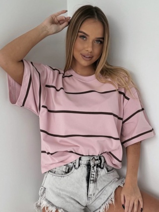 T-shirt w paski Lenoshka Puder