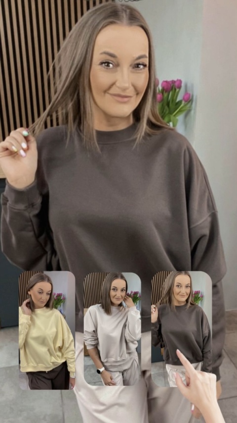 Bluza Basic Lenoshka Czekolada Bluza Basic Lenoshka Czekolada