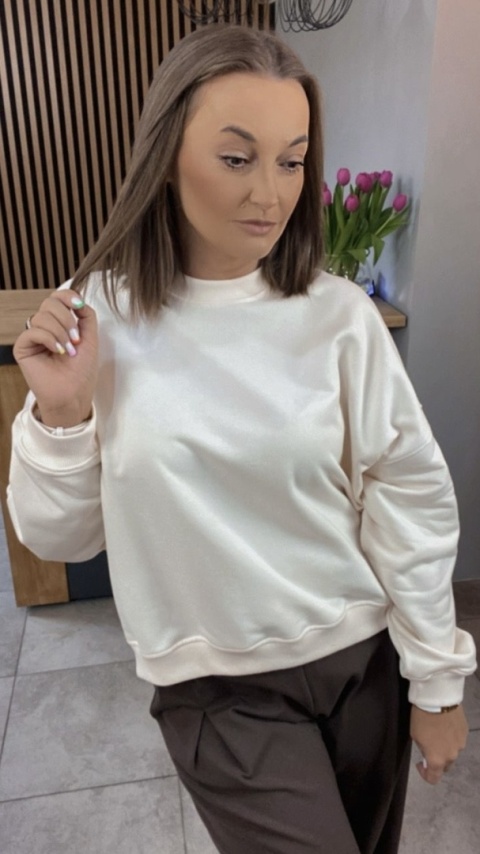 Bluza Basic Lenoshka Beżowa Bluza Basic Lenoshka Beżowa