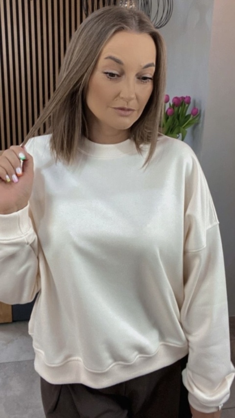Bluza Basic Lenoshka Beżowa Bluza Basic Lenoshka Beżowa
