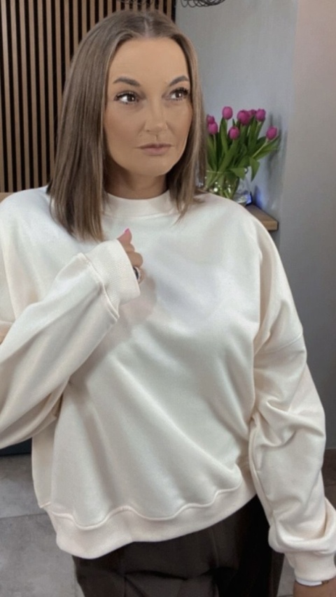 Bluza Basic Lenoshka Beżowa Bluza Basic Lenoshka Beżowa