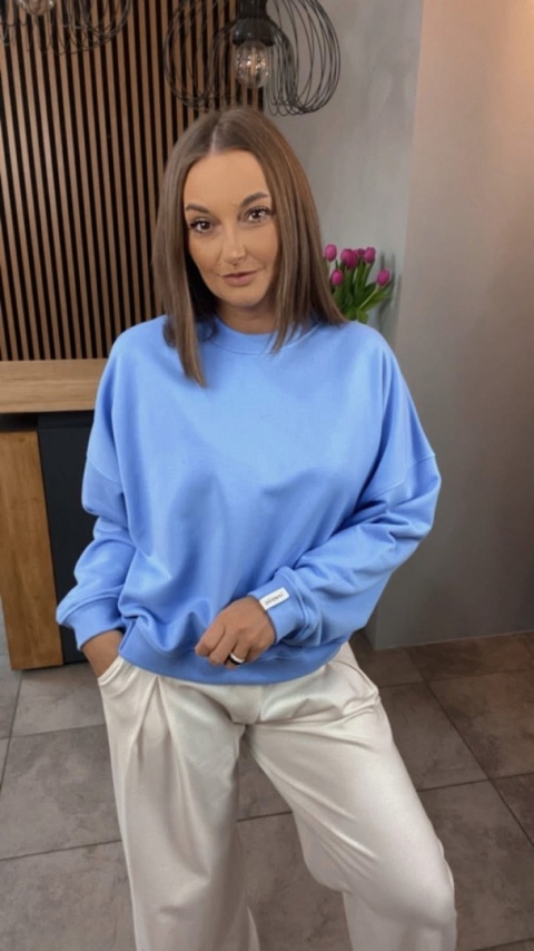 Bluza Basic Lenoshka Sky Blue Bluza Basic Lenoshka Sky Blue