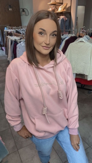 Bluza JOY z haftem ”the Jean West”–Różowa