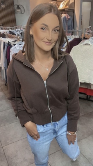 Bluza Krótka , Rozpinana JOY Czekolada