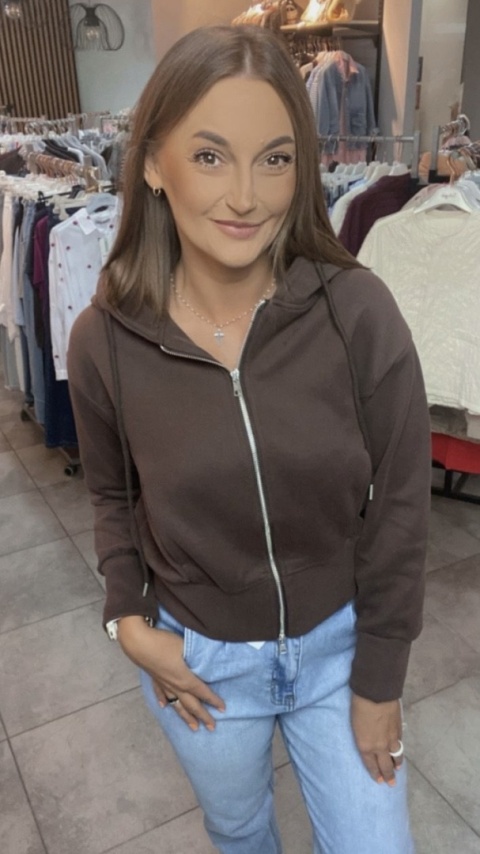 Bluza Krótka , Rozpinana JOY Czekolada Bluza Krótka , Rozpinana JOY Czekolada