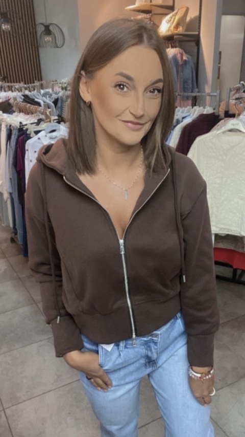 Bluza Krótka , Rozpinana JOY Czekolada Bluza Krótka , Rozpinana JOY Czekolada