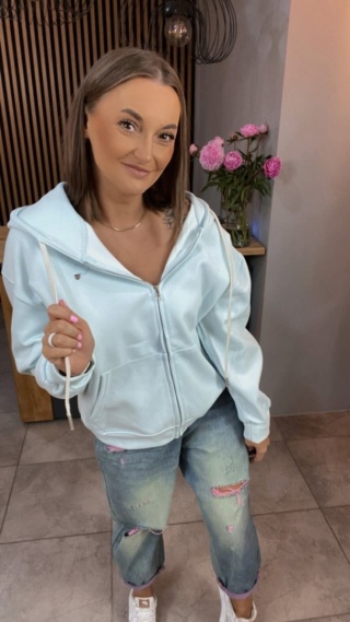 Bluza rozpinana ENJOY Jasny Niebieski