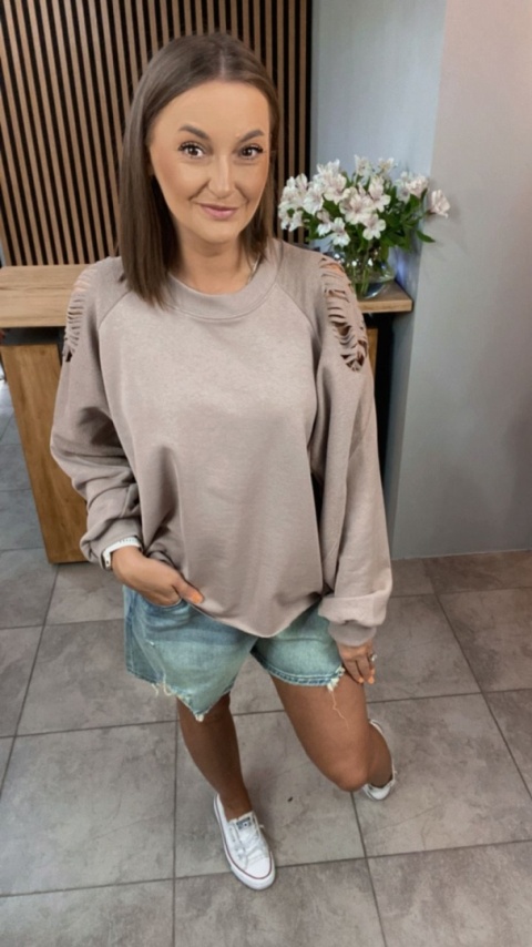Bluza z Rozdarciami By Love Me Fango Bluza z Rozdarciami By Love Me Fango