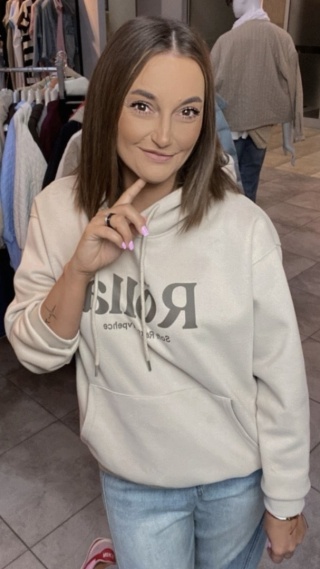 Bluza z kapturem ROLLA Beżowa