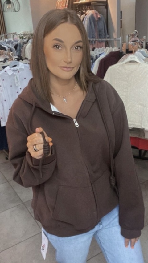 Bluza zapinana za zamek JOY Czekolada Bluza zapinana za zamek JOY Czekolada