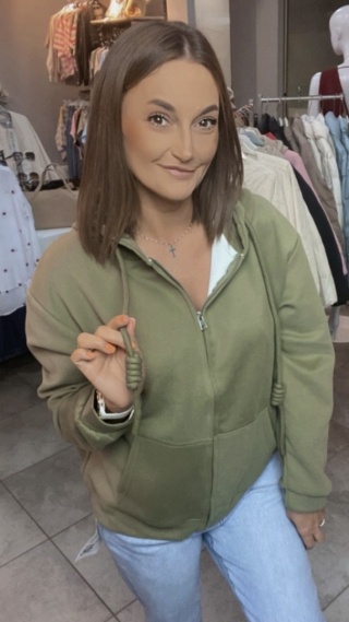 Bluza zapinana za zamek JOY Zielona