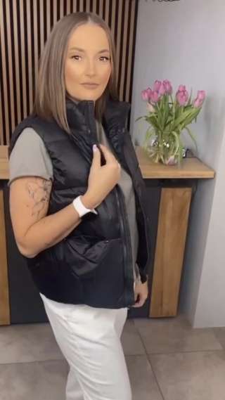 Kamizelka Naturalny Puch Czarna