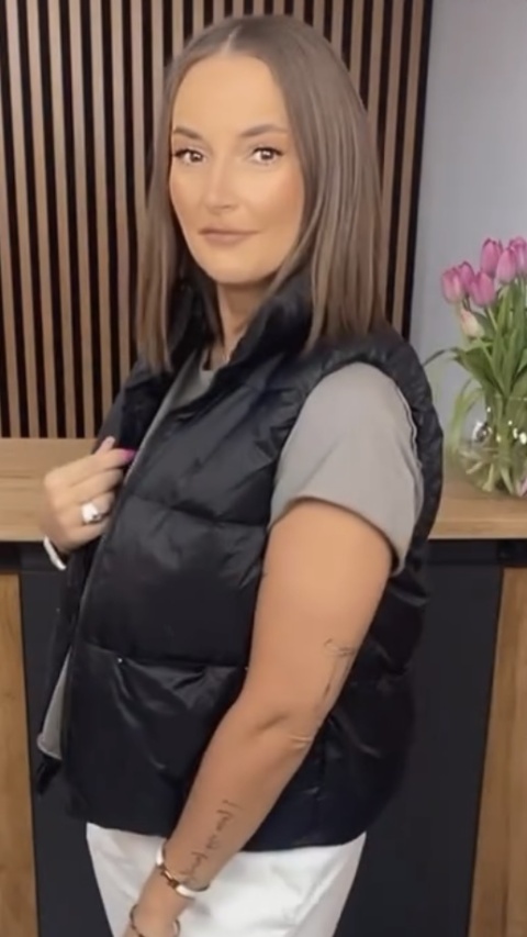 Kamizelka Naturalny Puch Czarna Kamizelka Naturalny Puch Czarna
