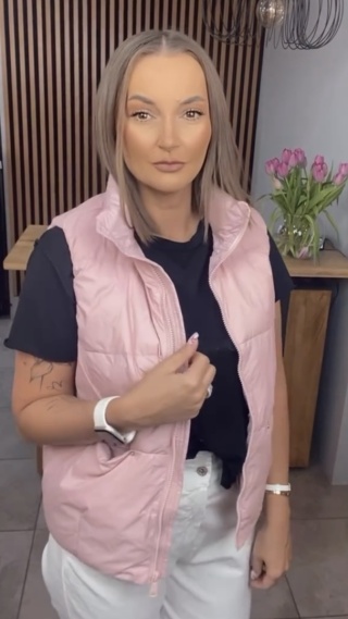 Kamizelka Naturalny Puch Puder