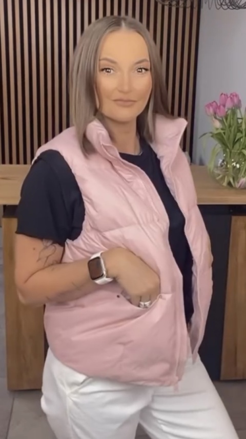 Kamizelka Naturalny Puch Puder Kamizelka Naturalny Puch Puder
