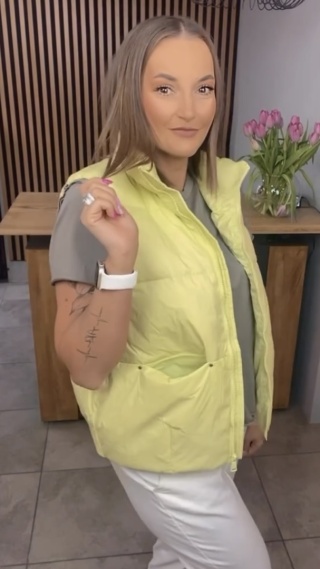 Kamizelka Naturalny Puch Żółta