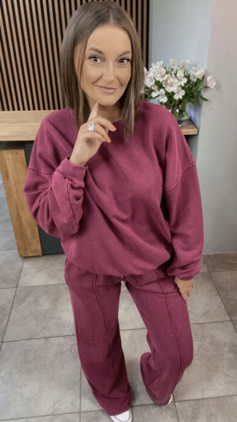 Komlet dekatyzowany Azara Burgundowy Komlet dekatyzowany Azara Burgundowy