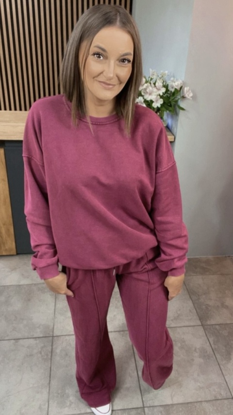Komlet dekatyzowany Azara Burgundowy Komlet dekatyzowany Azara Burgundowy