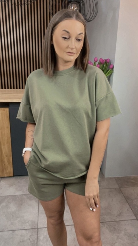 Komplet bawełniany Azara Khaki Komplet bawełniany Azara Khaki