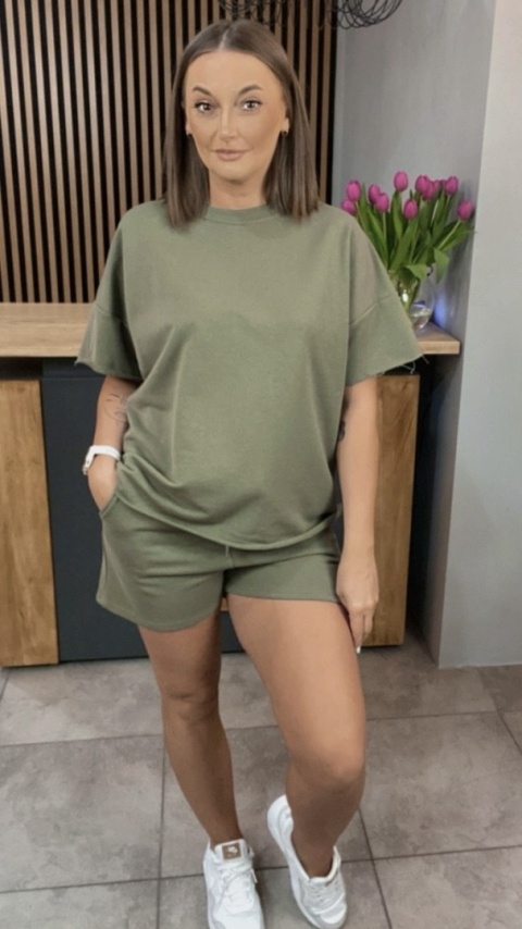 Komplet bawełniany Azara Khaki Komplet bawełniany Azara Khaki