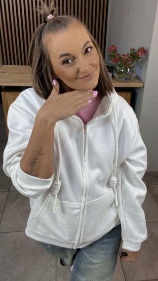 Bluza zapinana na zamek JOY Biała