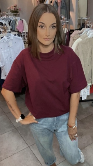 T-shirt Basic Lenoshka Bordo