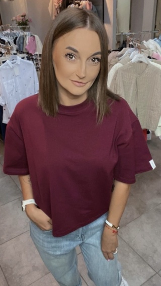 T-shirt Basic Lenoshka Bordo