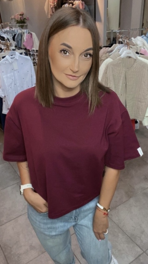T-shirt Basic Lenoshka Bordo T-shirt Basic Lenoshka Bordo