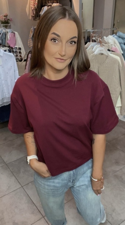 T-shirt Basic Lenoshka Bordo T-shirt Basic Lenoshka Bordo