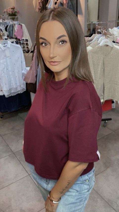 T-shirt Basic Lenoshka Bordo T-shirt Basic Lenoshka Bordo