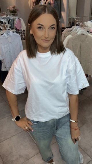 T-shirt Basic Lenoshka Biały