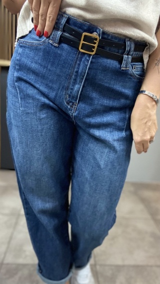 Jeansy BALLOON Uiuj UBN315-3 - fason luźny, wysoki stan