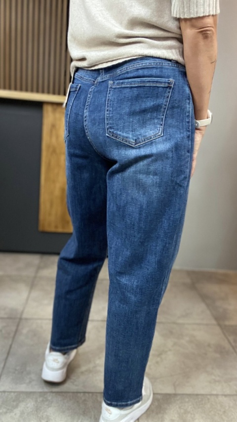 Jeansy BALLOON Uiuj UBN315-3 - fason luźny, wysoki stan