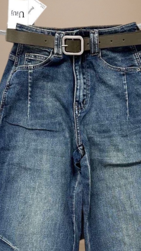 Jeansy Uiuj Banana Fit UBA295-4 - denim vintage