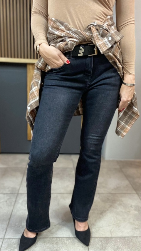 Jeansy dzwony M'SARA - czarne