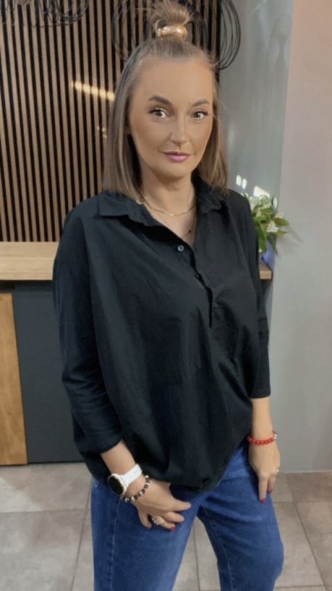 Koszula łączona Wendy Trendy – Czarna