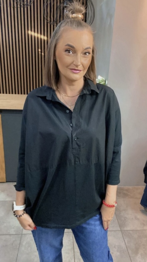 Koszula łączona Wendy Trendy – Czarna