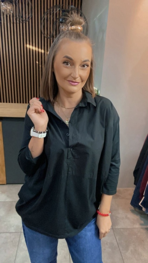 Koszula łączona Wendy Trendy – Czarna