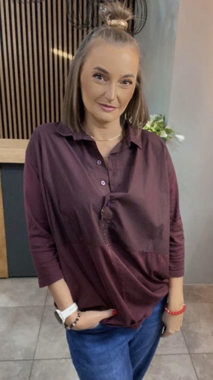 Koszula łączona Wendy Trendy – Bordo